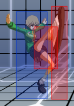 BBTAG Chie 236A3 Hitbox.png